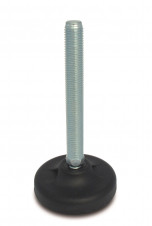 Podpěry pro pojezdová kola – Stavitelné nohy Ø 83, 30° výkyvný šroub, ocel