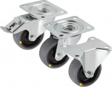 Kulové kladky – Řídicí a pevná pojezdová kolečka z ocelového plechu elektricky vodivá standardní provedení