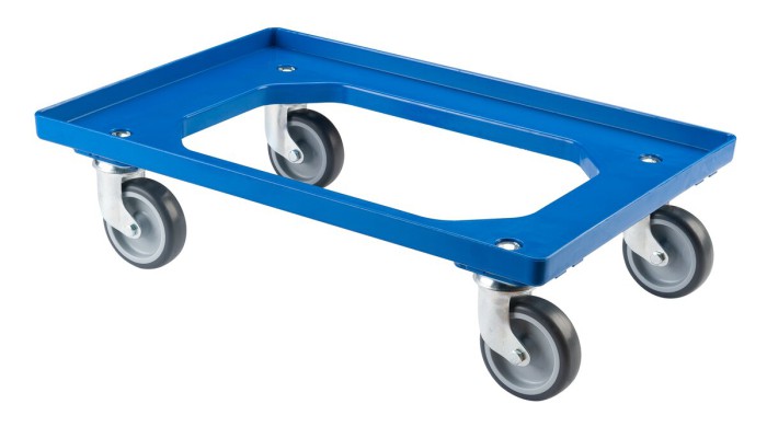 Modrý transportní vozík