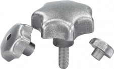 Ovládacie skrutky – Hviezdicové ovládacie matice DIN 6336 zo šedej liatiny