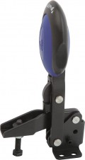 Oporné čapy – Rýchloupínače vertikálne s bezpečnostnou poistkou s vodorovnou pätkou a nastaviteľnou prítlačnou skrutkou