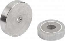 Magnety valcové – Magnety s valcovým otvorom (ploché magnety) z SmCo, s púzdrom z nerezovej ocele Magnety valcové – Magnety s valcovým otvorom (ploché magnety) z SmCo, s púzdrom z nerezovej ocele