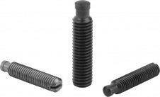 Závitové kolíky a tlačné prvky – Závitové kolíky s tlačným čapom DIN 6332