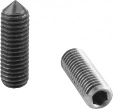 Závitové kolíky a tlačné prvky – Závitové kolíky s vnútorným šesťhranom a hrotom DIN 914 / DIN EN ISO 4027