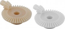 Čelné a kužeľové ozubené kolieska a tyče – Kužeľové ozubené kolieska z plastu, prevod 1:4 vstrekované, priame ozubenie, uhol záberu 20°