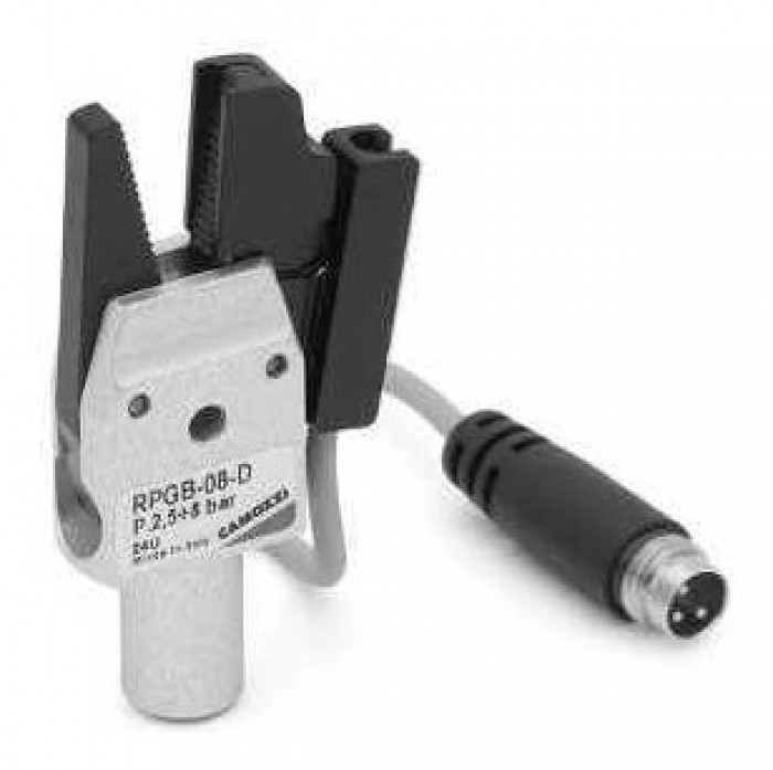 Flat finger gripper with sensor slot Mod. RPGB-08-D - dimensions