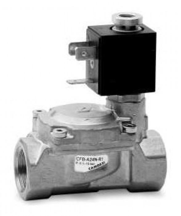 Indirectly operated 2/2 NC solenoid valve