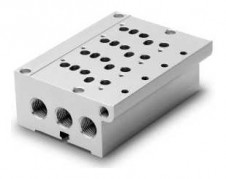 Camozzi - ventily a solenoidové ventily Série EN – Manifold for valves size 16 and 19 (outlets on manifolds)