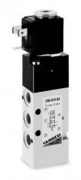 5/2-way solenoid valve, G1/8, monostable - Mod. 358...