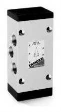 Camozzi - ventily a solenoidové ventily Série 4 – 5/2-way valve, G1/2 port, monostable Mod. 452C-35
