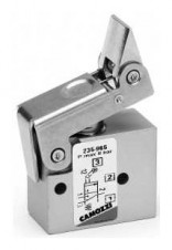 Camozzi - mechanicky ovládané mini-ventily Série 2 – Minivalves, unidirectional lever