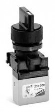 Camozzi - manuálně ovládané konzolové mini-ventily Série 2 – Minivalves Mod. 234–990, 235–990