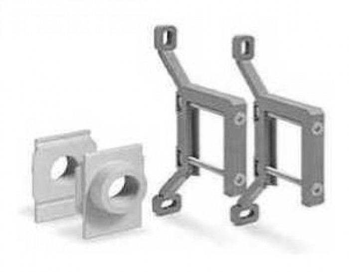 Rapid clamps kit with wall fixing brackets + flanges