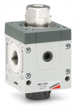 Uzamykatelné uzavírací 3/2 ventily série MD – Pneumatically operated valves – dimensions