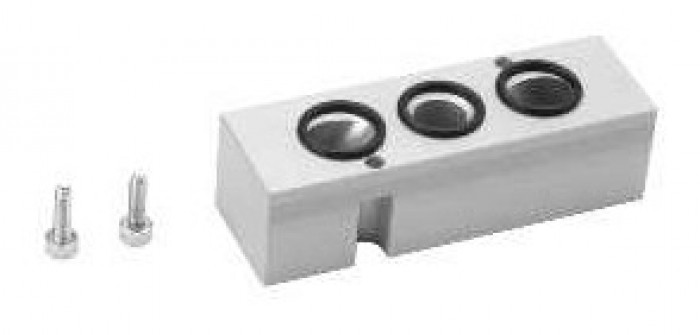 Intermediate plate for additional inlet and exhaust pressure