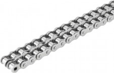 Řetězy a řetězová kola| Marek.eu – Válečkový řetěz dvojitý, nerezová ocel DIN ISO 606, projmutá lamela