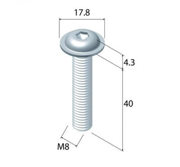 ISO 7380 M8x40