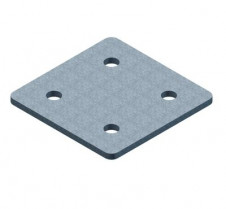 Spojovací pláty a desky pro hliníkové profily – Spojovací plát 80×80×4
