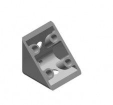 Úhelníky a Klouby pro hliníkové konstrukční profily – Úhelník 40×40×40 do drážky 8