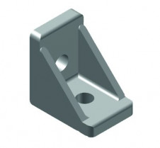 Úhelníky a Klouby pro hliníkové konstrukční profily – Úhelník 20×28×28 včetně centrovacího plastového kusu do drážky 5/8/10