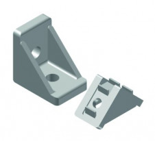 Úhelníky a Klouby pro hliníkové konstrukční profily – Úhelník 20×28×28 včetně centrovacích pinů do drážky 8E a 8K