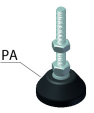 Stavitelné plastové nohy – Noha plast D80M16×95