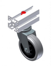 Príslušenstvo pre kolieska – Závitová objímka pre koleso Ø 75 mm a Ø 100 mm – drážka 8E
