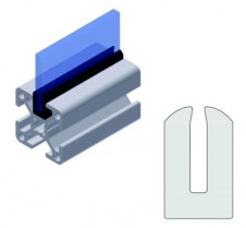 Drážka 8 a 8E – Tesniaci profil pre panely t = 2 – drážka 8E a 8