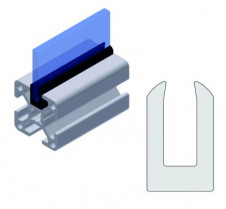 Drážka 8 a 8E – Tesniaci profil pre panely t = 4 – drážka 8E a 8