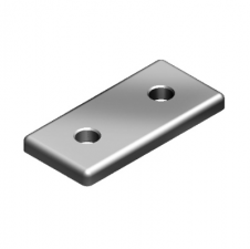 Aluminium – Spojovací deska hliníková pravoúhlá 2 otvorů, 1 drážka