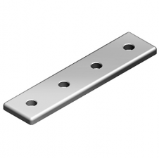 Aluminium – Spojovacia doska hliníková pravouhlá 4 otvory, 1 drážka