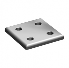 Aluminium – Spojovacia doska hliníková štvoruholníková 4 otvory, 1 drážka