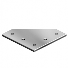 Aluminium – Spojovací deska hliníková L 5 otvorů, 1 drážka