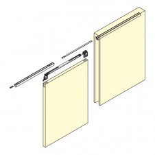 Štandardné posuvné dvere – Zapustený typ montáže pre zásuvné dvere do steny