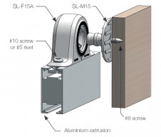 Systémy pro montáž narážecích panelů – Klip pro montáž  (samec) – 15 KG