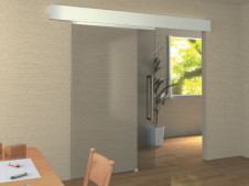 Štandardné posuvné dvere – Samozatvárací systém pre sklenené dvere