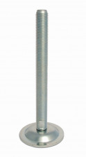 Ocelové nožky s lisovanou základnou – Stavitelné nohy Ø 65, 8° výkyvný šroub – pozink