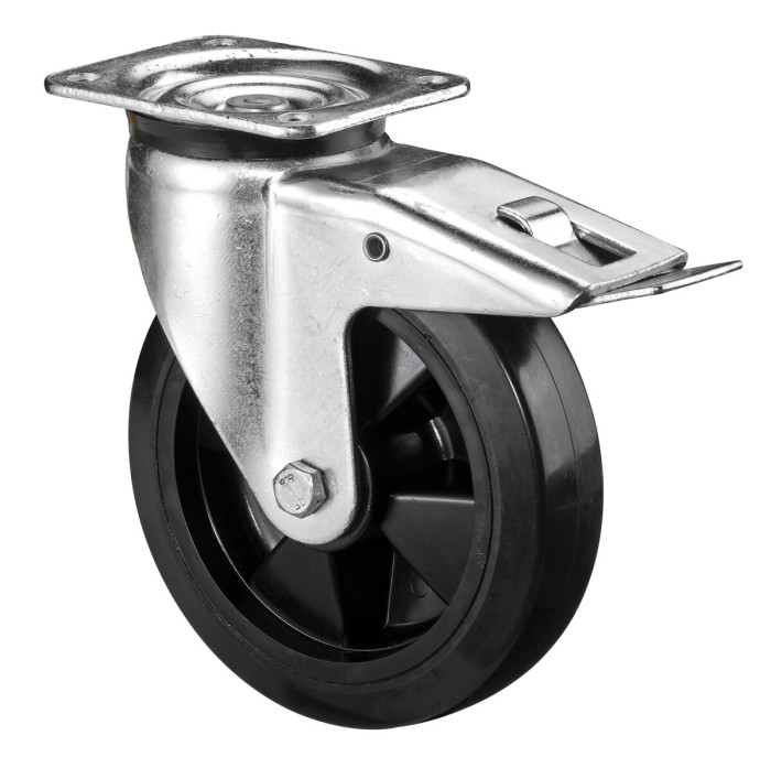 Těžkotonážní kolečka - otočná s brzdou L620.B60.200