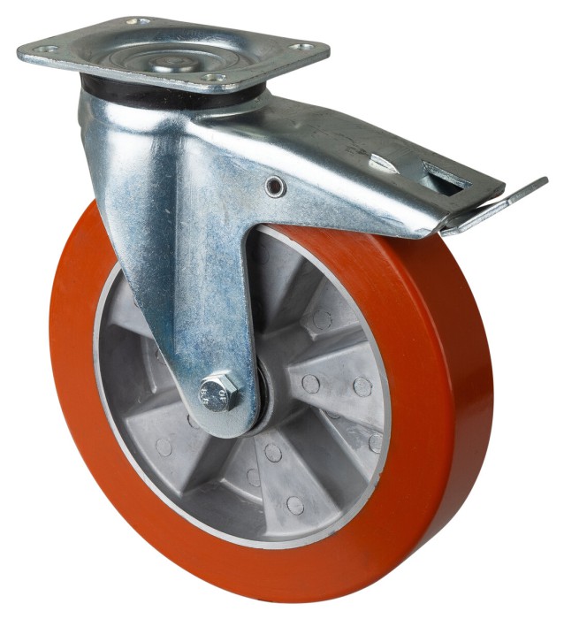 Těžkotonážní kolečka - otočná s brzdou L620.B90.250
