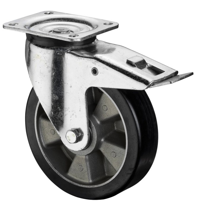 Těžkotonážní kolečka - otočná s brzdou L620.B91.200