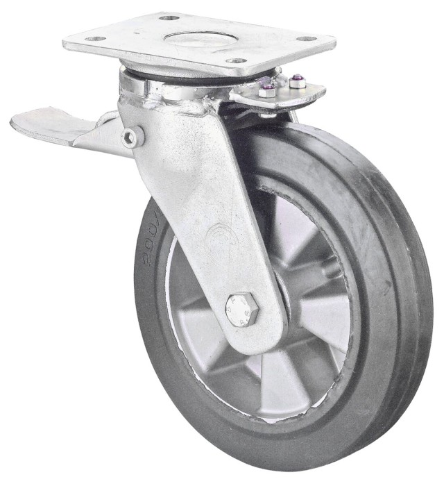 Těžkotonážní kolečka - otočná s brzdou RR120.B80.300