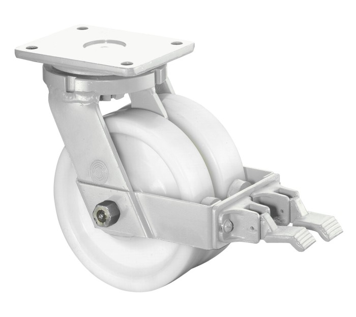 Dvojitá těžkotonážní kolečka - otočná s brzdou S120.B15.251