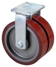 Těžkotonážní kolečka - svařovaná konstrukce – Dvojitá těžkotonážní kolečka – pevná
