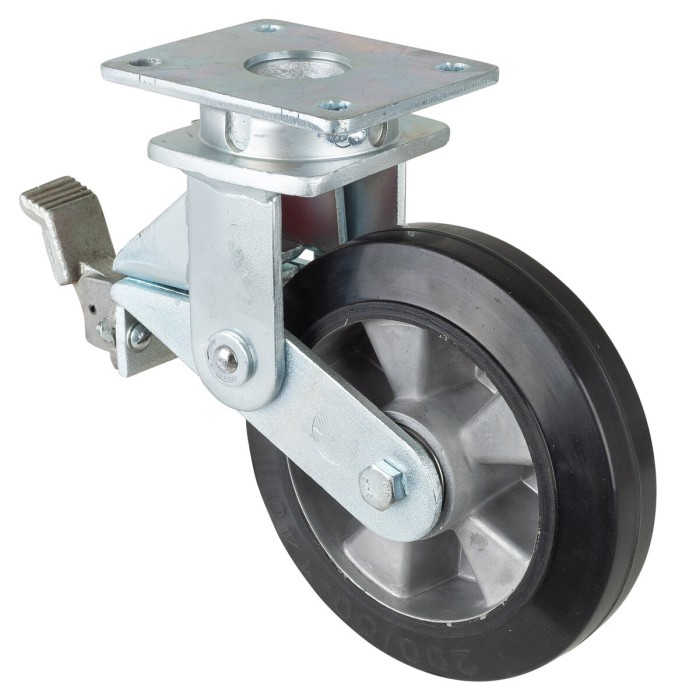 Odpružená kolečka - otočná s brzdou T120.B80.200