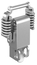 Ťažné uzávery pre visiaci zámok – Odpružené a visiacim zámkom uzamykateľné západky – 74 mm Ťažné uzávery pre visiaci zámok – Odpružené a visiacim zámkom uzamykateľné západky – 74 mm
