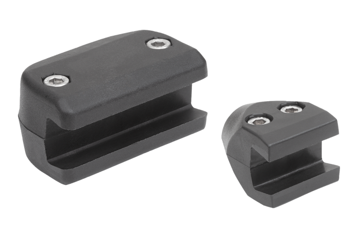 Jednoduché svorky z plastu pro boční vedení s kuželovým přídržným profilem