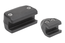 Komponenty pro dopravníkové systémy – Jednoduché svorky z plastu pro boční vedení s kuželovým přídržným profilem