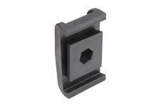 Komponenty pro dopravníkové systémy – Dvojité svorky z plastu pro boční vedení s kuželovým přídržným profilem