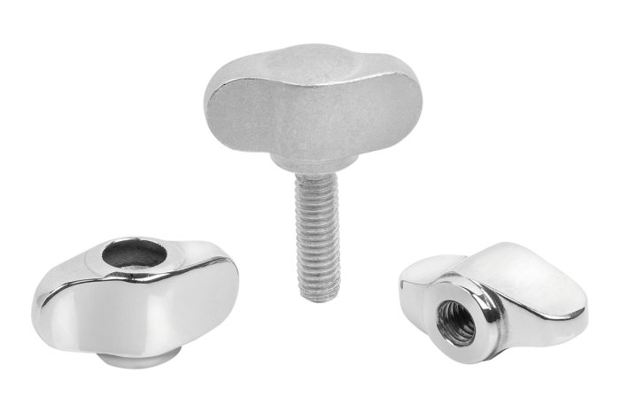 Křídlové ovládací matice "Miniwing" z nerezové oceli