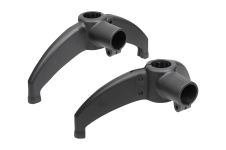 Podpěry &ndash; Trubková spojka, základna z plastu, pro kulaté trubky se dvěma nohama a příčným spojením